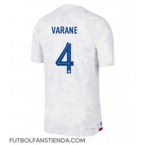 Francia Raphael Varane #4 Segunda Equipación Mundial 2022 Manga Corta